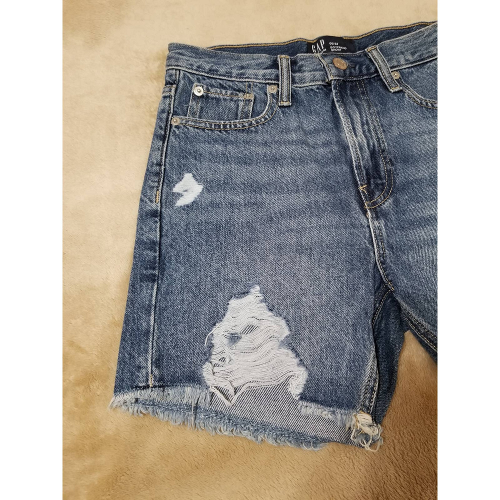 GAP NWT Women's Shorts Boyfriend Denim Stretch Jeans Size 00 / 24 Color … - Picture 3 of 11
